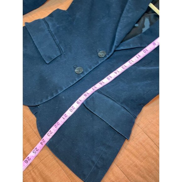 Theory Womens Tailored Dark Bkue Blazer Jacket Size 2 - Picture 5 of 6